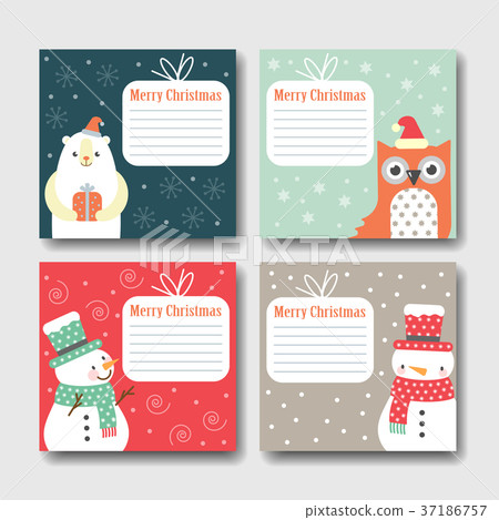 set of postcards happy christmas set of postcards happy christmas 37186757