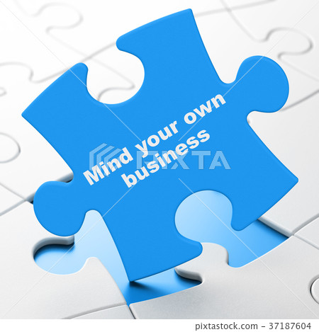 Business concept: Mind Your own Business on puzzle 37187604