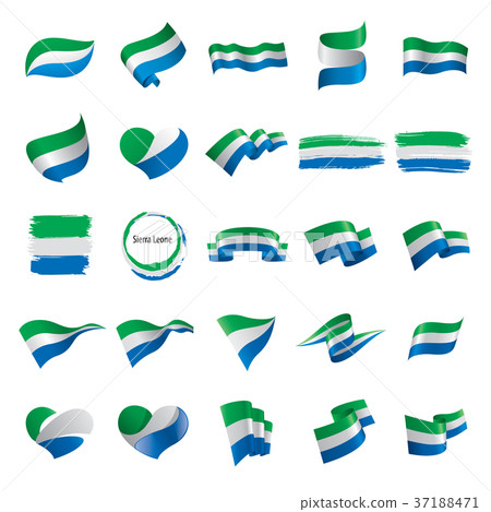 Sierra Leone flag, vector illustration 37188471