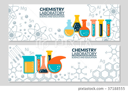 a set of scientific laboratory research banners 37188555