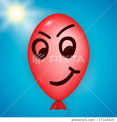 Red angry balloon Red angry balloon 37188820