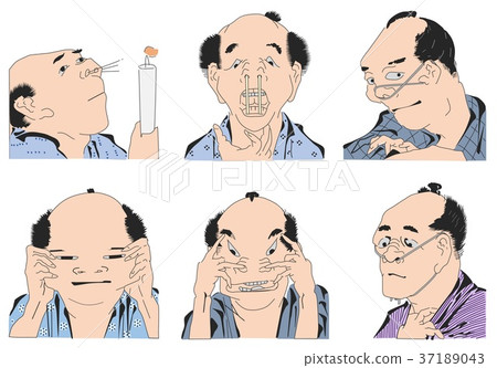 Hokusai Manga-Fifteen - Stock Illustration [37189043] - PIXTA