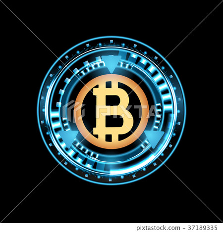 Bitcoin. Digital currency, digital money Bitcoin. Digital currency, digital money 37189335