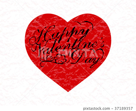 Valentine s Day. Red heart with a congratulatory Valentine s Day. Red heart with a congratulatory 37189357