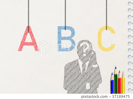 認為是在筆記中畫的ABC的文字的人 37189475