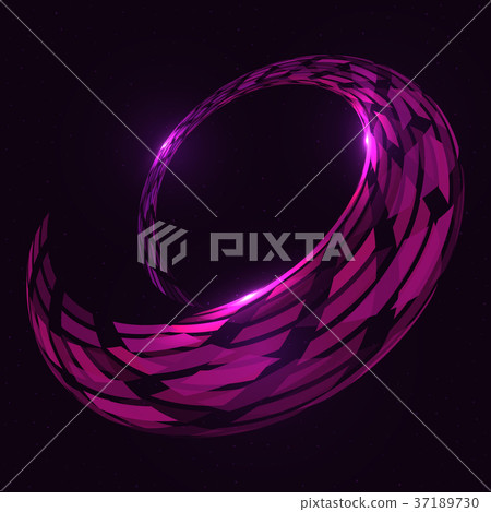 Abstract 3D Spiral Torus Shape 37189730