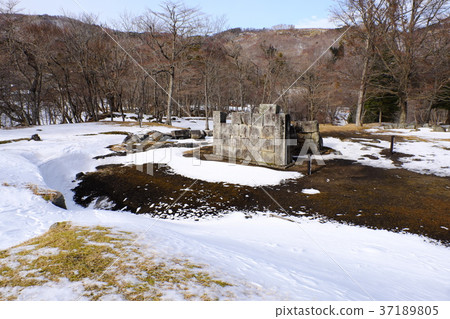 Winter Kamaishi Hashino Iron Mine Third blast furnace 37189805