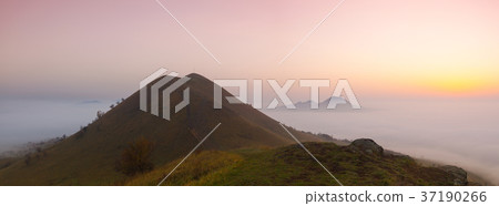 Misty morning in Central Bohemian Highlands 37190266