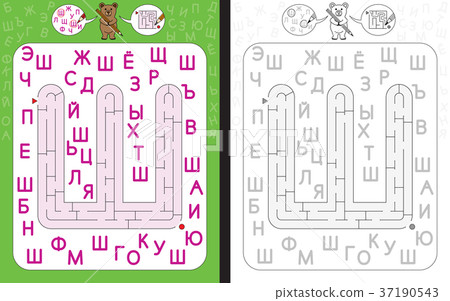 Maze letter Cyrillic 37190543