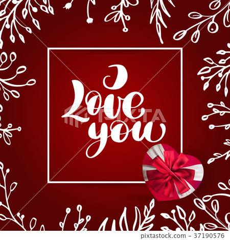 Card valentine I Love You Vector Lettering stylish Card valentine I Love You Vector Lettering stylish 37190576