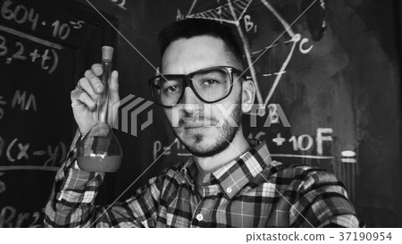 Young scientist man making selfie shoot in 37190954