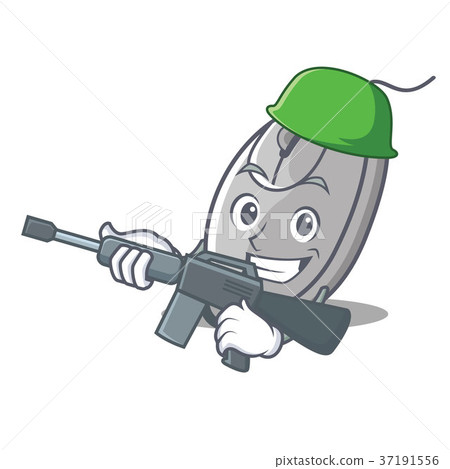 Army mouse character cartoon style 37191556