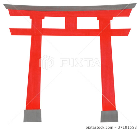 手繪神社牌坊 37191558