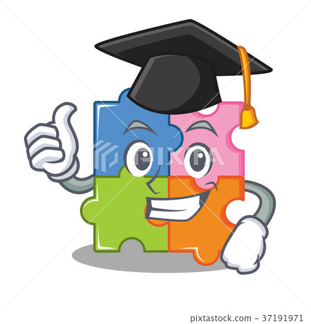 Graduation puzzle character cartoon style Graduation puzzle character cartoon style 37191971