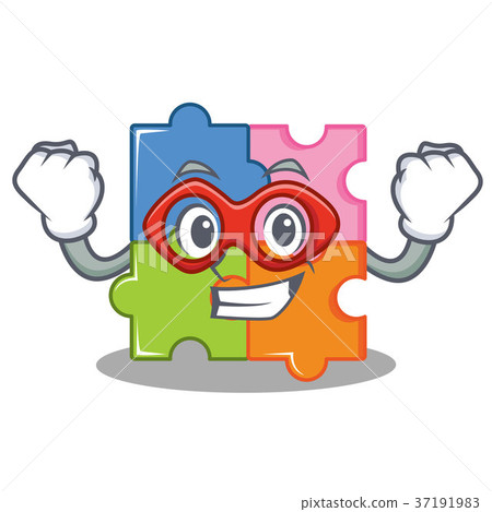 Super hero puzzle character cartoon style 37191983