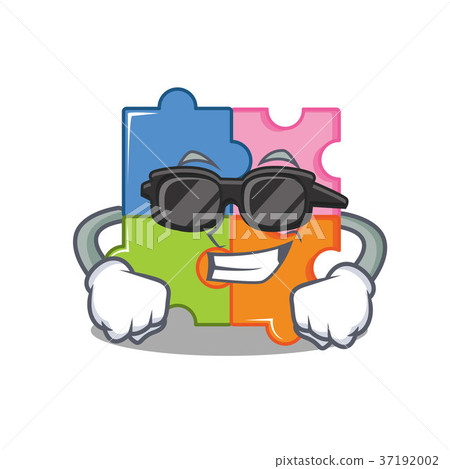 Super cool puzzle character cartoon style 37192002