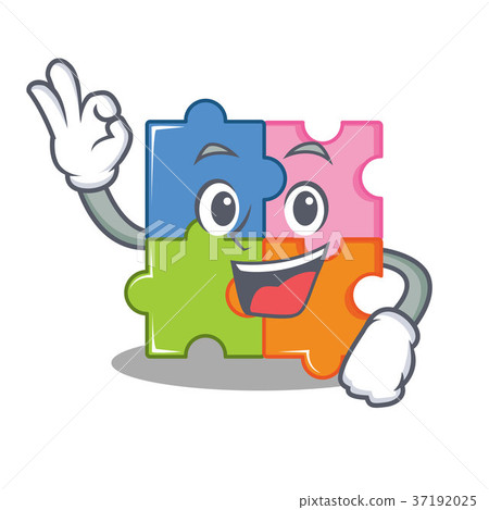 Okay puzzle character cartoon style 37192025