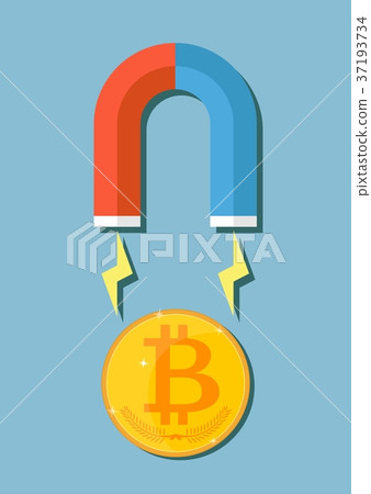 A huge magnet attracting bitcoins 37193734