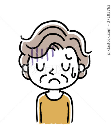 Senior lady: depressed, sad 37193762