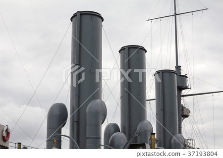 Pipes of battle vessel - cruiser Aurora 37193804