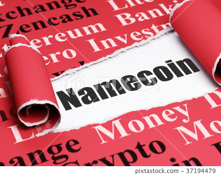 Cryptocurrency concept: black text Namecoin under Cryptocurrency concept: black text Namecoin under 37194479