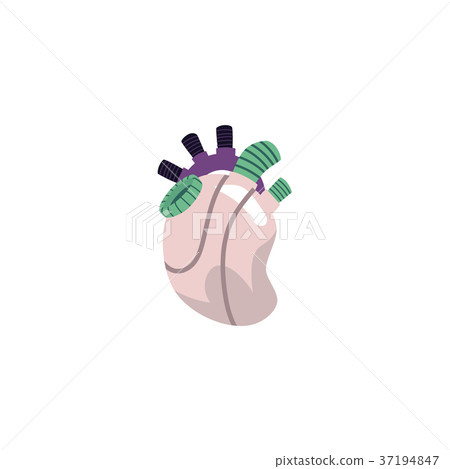 Bionic, artificial heart, metal futuristic implant Bionic, artificial heart, metal futuristic implant 37194847