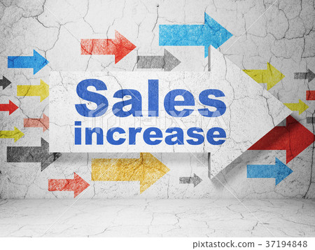 Marketing concept: arrow with Sales Increase on Marketing concept: arrow with Sales Increase on 37194848