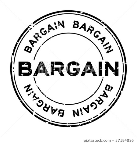 Grunge black bargain rubber seal stamp 37194856