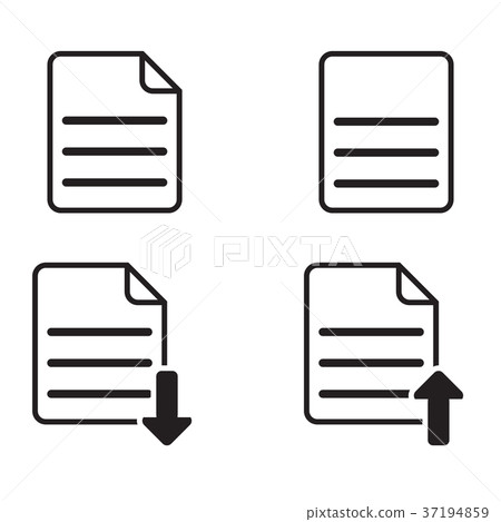 Set of basic paper or document icon Set of basic paper or document icon 37194859
