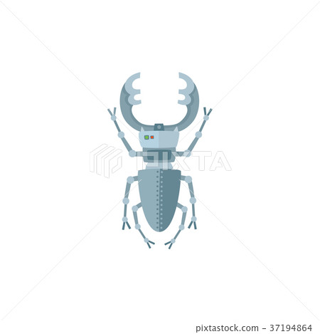 Metal insect, bug, beetle robot character, toy Metal insect, bug, beetle robot character, toy 37194864