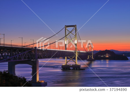 Evening view of the O-Naruto Bridge 37194890