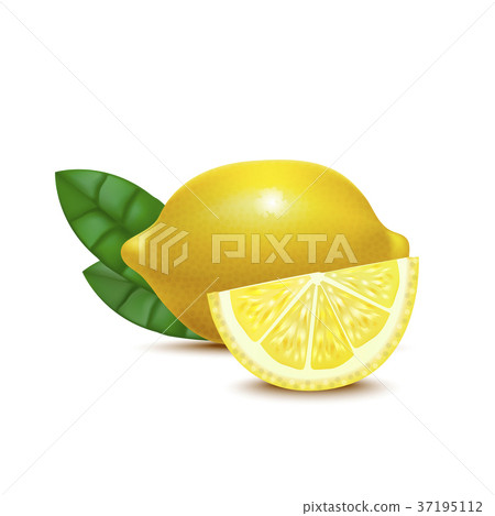 Realistic Detailed 3d Whole Lemon and Slices 37195112