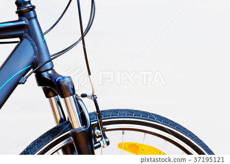 Detail Of Caliper Brakes And Suspension Fork Detail Of Caliper Brakes And Suspension Fork 37195121