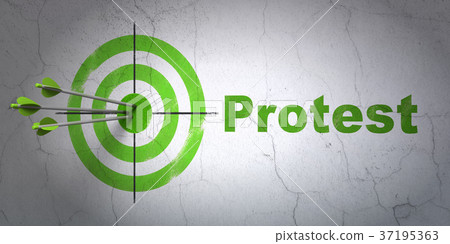 Political concept: target and Protest on wall Political concept: target and Protest on wall 37195363