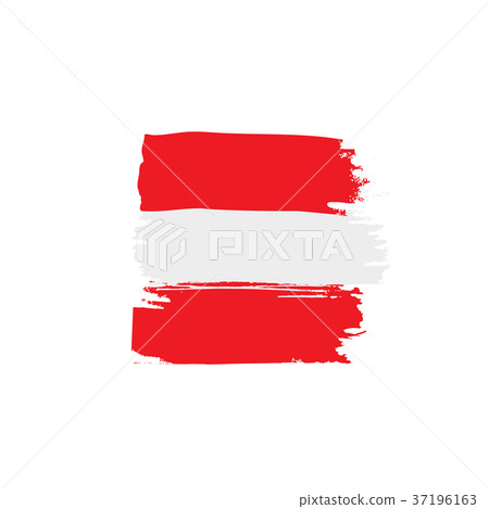 Austria flag, vector illustration 37196163