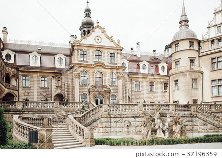 old Polish castle in the village of moszna old Polish castle in the village of moszna 37196359