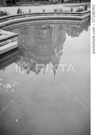 old Polish castle in the village of moszna 37196362
