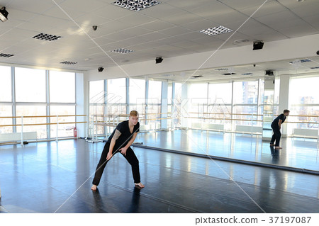 Hip hop dancer making different movements. Hip hop dancer making different movements. 37197087