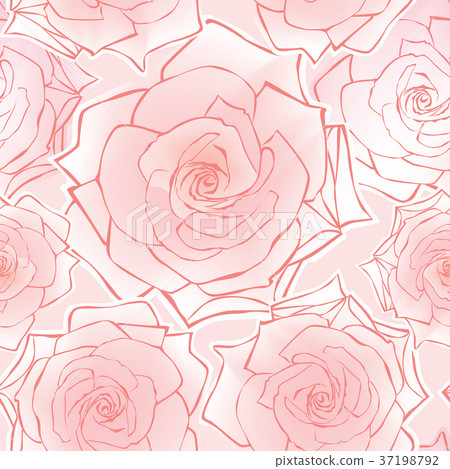 Floral seamless pattern. Flower rose background. Floral seamless pattern. Flower rose background. 37198792
