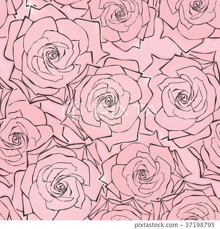 Floral seamless pattern. Flower rose background. Floral seamless pattern. Flower rose background. 37198795