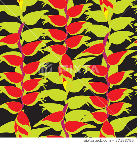 Floral leaves pattern. Nature Leaf tile background 37198796