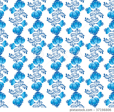 Flower seamless pattern Abstract floral ornament  37198806