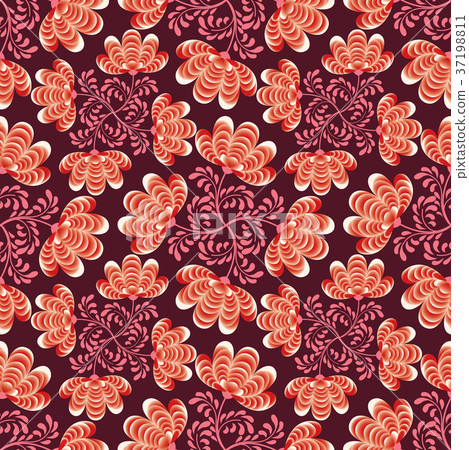 Flower seamless pattern. Abstract floral ornament Flower seamless pattern. Abstract floral ornament 37198811