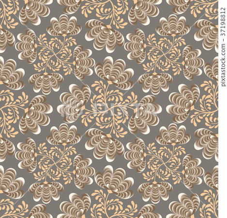 Flower seamless pattern. Abstract floral ornament Flower seamless pattern. Abstract floral ornament 37198812