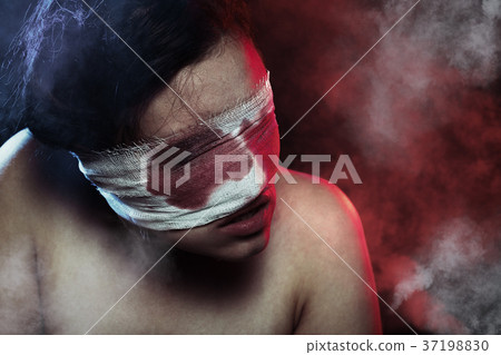 wounded bloody woman 37198830