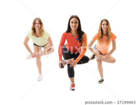 Girls in sports clothes in studio isolated shot 37199063