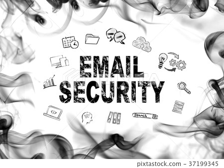Email security concept. Smoke on white. Abstract, advertising and marketing background Email security concept. Smoke on white. Abstract, advertising and marketing background 37199345