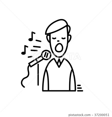 Line icons - karaoke. Party celebration Birthday 37200051