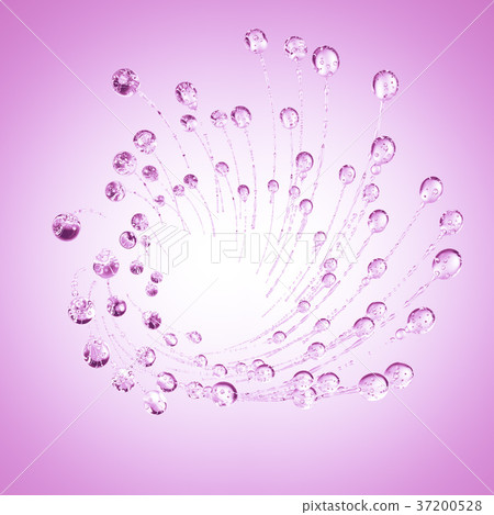 3D detailed illustration of a drop of water pink 3D detailed illustration of a drop of water pink 37200528