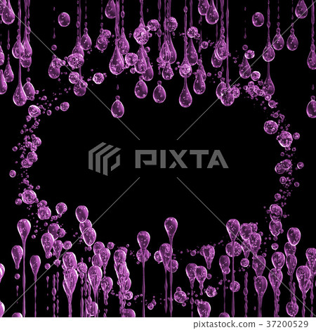 3D detailed illustration of a drop of water pink 3D detailed illustration of a drop of water pink 37200529